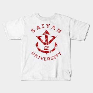 Saiyan University (red) Kids T-Shirt